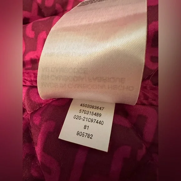 Chicos Modern Quilted Jacket, Fuschia, 2 - Picture 7 of 7